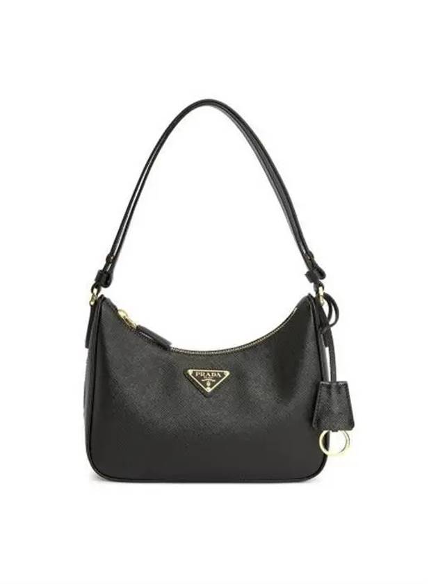 Re-Edition Saffiano Leather Mini Bag Black - PRADA - BALAAN 7