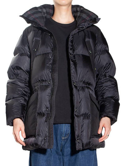 Logo Applique Nylon Puffer Coat Black - BURBERRY - BALAAN 2