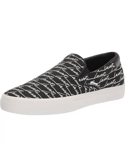 Jump Serve Canvas Slip-Ons Black - LACOSTE - BALAAN 2