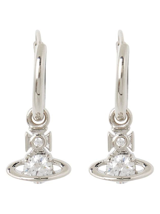 Nina Spark Crystal Hoop Earrings Silver - VIVIENNE WESTWOOD - BALAAN 2