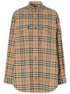 Vintage Check Overfit Shirt Beige - BURBERRY - BALAAN 2