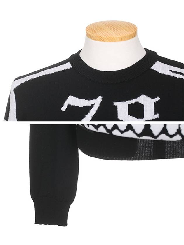 HM611313 02 Lana Merino Wool Skull Black Knit - PHILIPP PLEIN - BALAAN 4