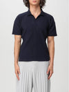 Issey Miyake Polo T Shirt HP48JM430 75 Blue - ISSEY MIYAKE - BALAAN 1