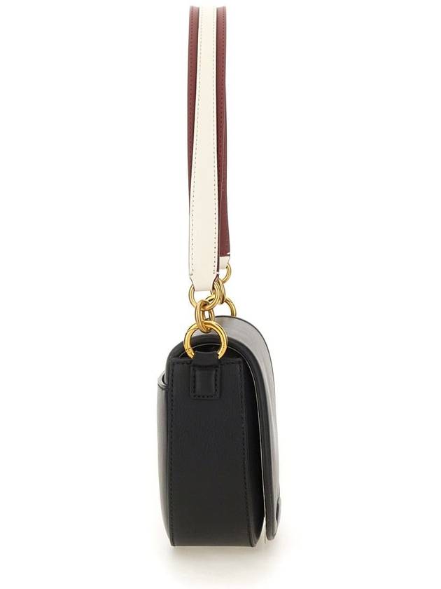 Logo Stamp Foldover Top Shoulder Bag Black - BALLY - BALAAN 6