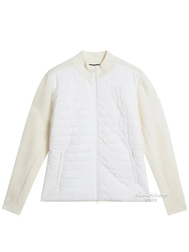 WREN Wool Knit Hybrid Women s Golf Jacket White AWKW09385 - J.LINDEBERG - BALAAN 1