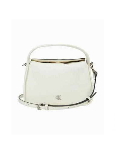 Jeans Metal Monogram Mini Block Cross Bag Ivory - CALVIN KLEIN - BALAAN 1