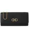 Gancini Chain Long Wallet Black - SALVATORE FERRAGAMO - BALAAN 2