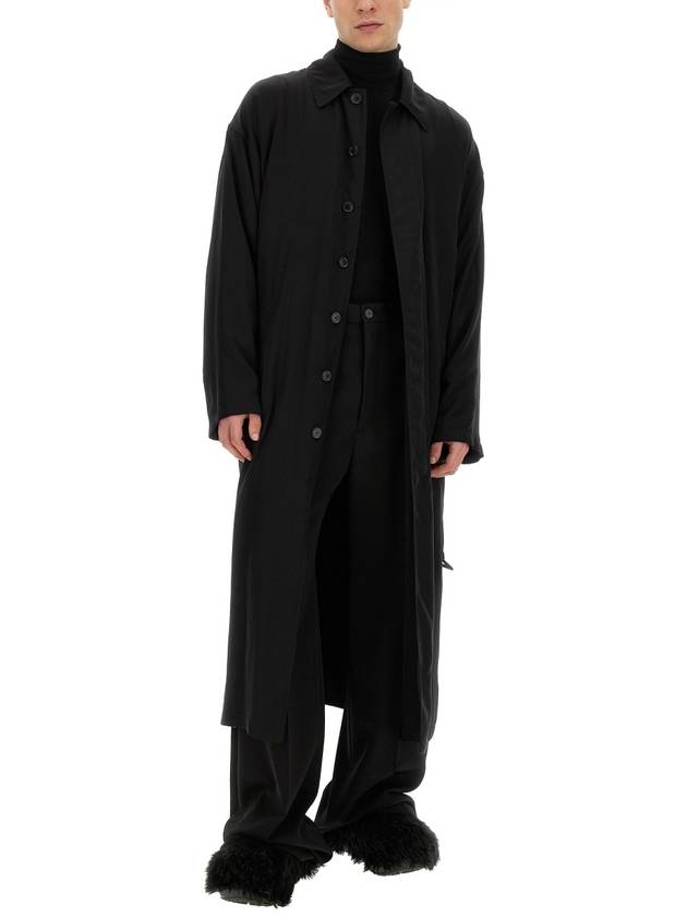 Belted Maxi Trench Coat Black - BALENCIAGA - BALAAN 3