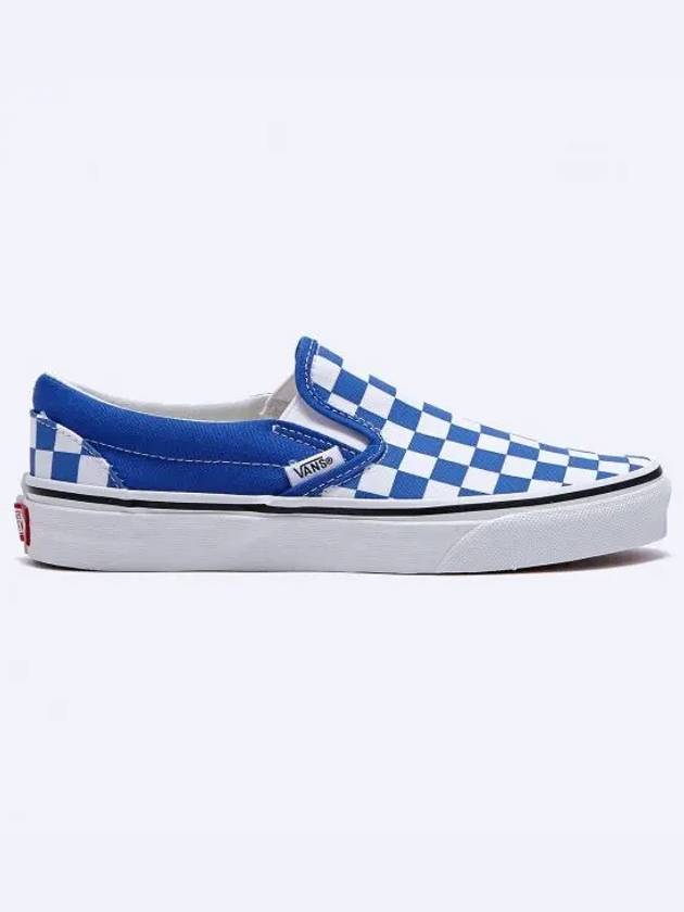 Classic Slip On Color THEORY Checkerboard Dazzling Blue VN0A7Q5D6RE1 - VANS - BALAAN 1