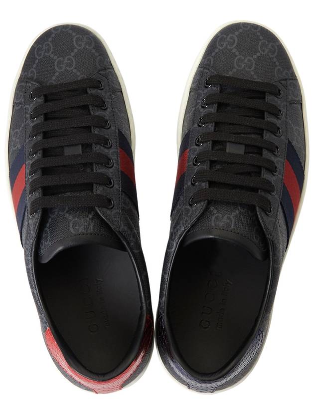 Ace GG Supreme Low Top Sneakers Black - GUCCI - BALAAN 3