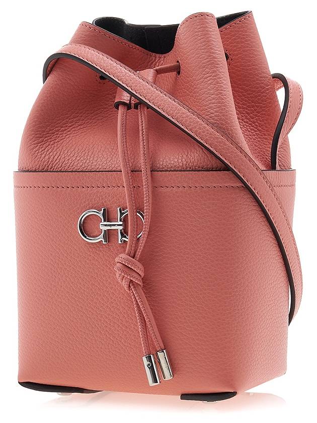 Gancini Mini Bucket Bag Pink - SALVATORE FERRAGAMO - BALAAN.