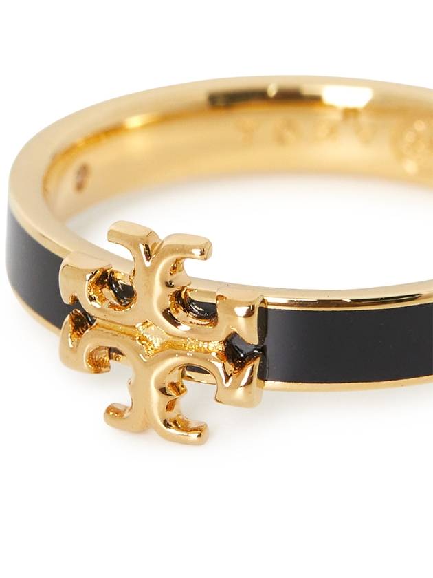 Kira Enamel Ring Gold Black - TORY BURCH - BALAAN 5