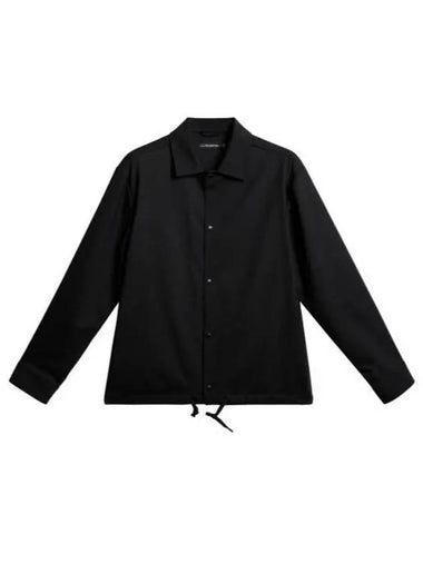 Men's Celian Coach Over Long Sleeve Shirt Black - J.LINDEBERG - BALAAN 1