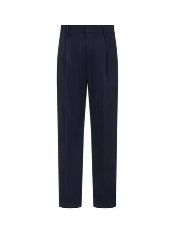 Men s One Tuck Pleated Pants Navy 270243 - EMPORIO ARMANI - BALAAN 1