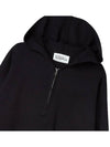 Half Zip-up Pullover Hoodie Black - THE GREEN LAB - BALAAN 3