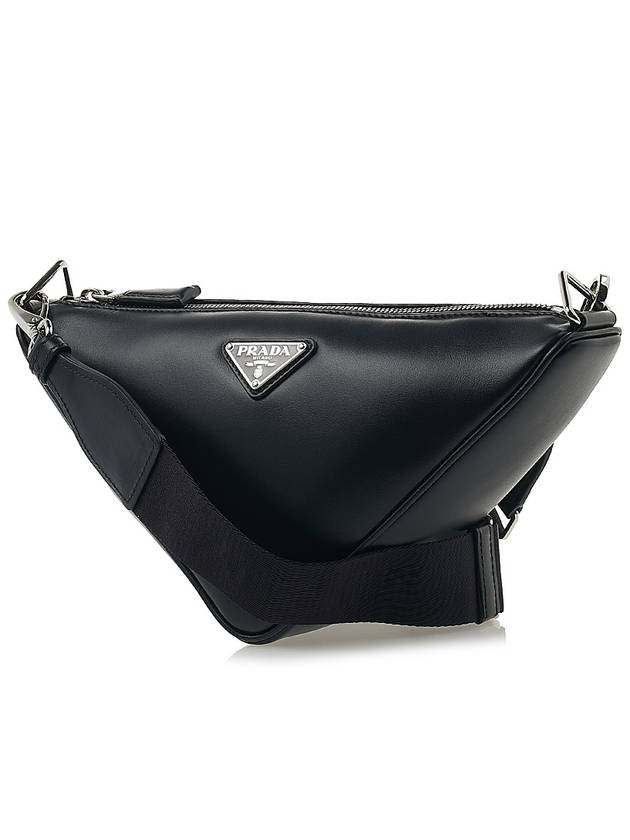 Triangle Logo Cross Bag Black - PRADA - BALAAN 3