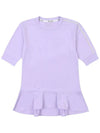 Golf Wear One Point Frill T-Shirt PURPLE - WHITEBALL - BALAAN 9