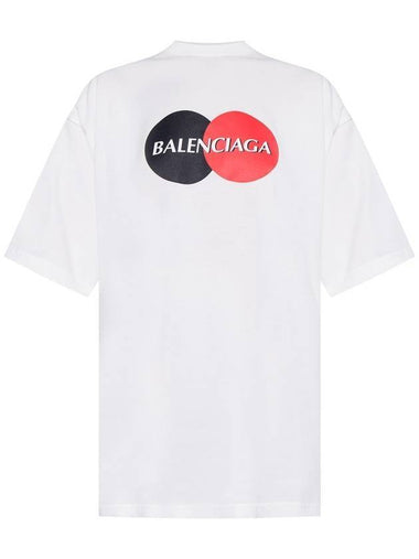 Logo Print Oversized Short Sleeve T-Shirt White - BALENCIAGA - BALAAN 1