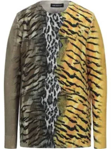 Animal Patterned Knit Top Yellow - NEIL BARRETT - BALAAN 1