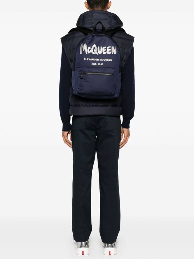 Graffiti Metropolitan Backpack Navy - ALEXANDER MCQUEEN - BALAAN 6