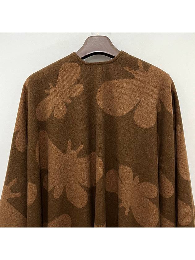 Weekend PACE Jacquard Wool Cape Camel 2425736024600 002 - MAX MARA - BALAAN 5