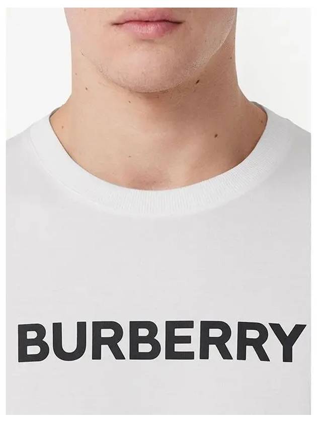 logo print cotton short sleeve t-shirt white - BURBERRY - BALAAN 7