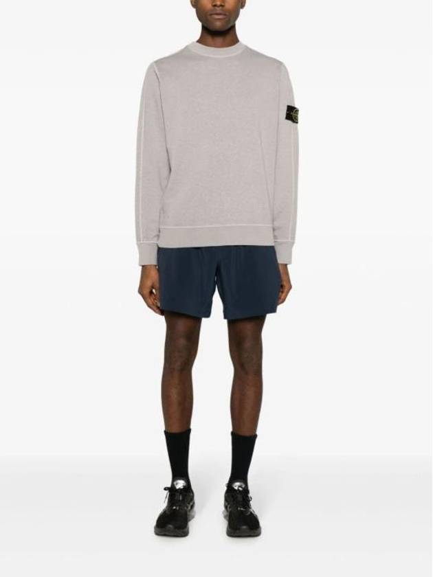 Garment Dyed Malfile Crewneck Sweatshirt Grey Heather - STONE ISLAND - BALAAN 6