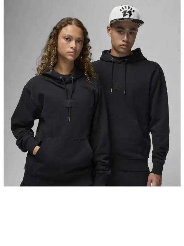 Jordan Flight Fleece Pullover Hoodie Black - NIKE - BALAAN 2