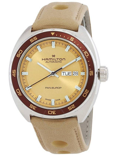 Hamilton American Classic Pan Europ Day Date Automatic Beige Dial Men's Watch H35435820 - HAMILTON - BALAAN 1