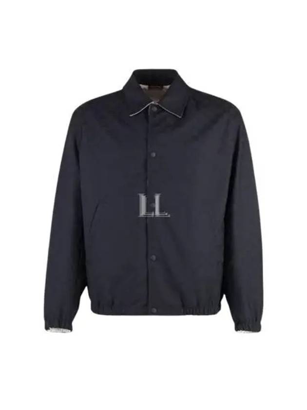 GG Jacquard Reversible Polyester Jacket Navy - GUCCI - BALAAN 2