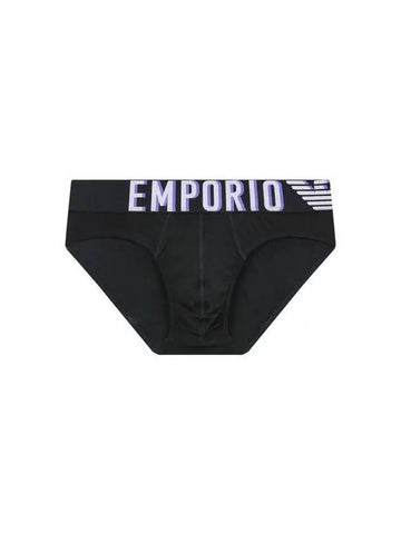 UNDERWEAR Men s Logo Band Point Briefs Black - EMPORIO ARMANI - BALAAN 1