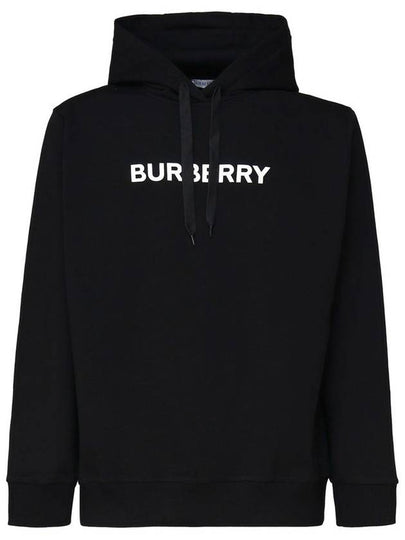 Logo Print Hoodie Black - BURBERRY - BALAAN 2