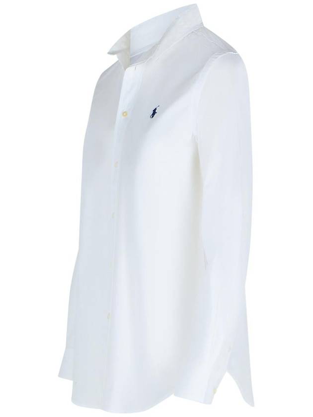 Stretch Slim Fit Long Sleeve Shirt White - POLO RALPH LAUREN - BALAAN 3