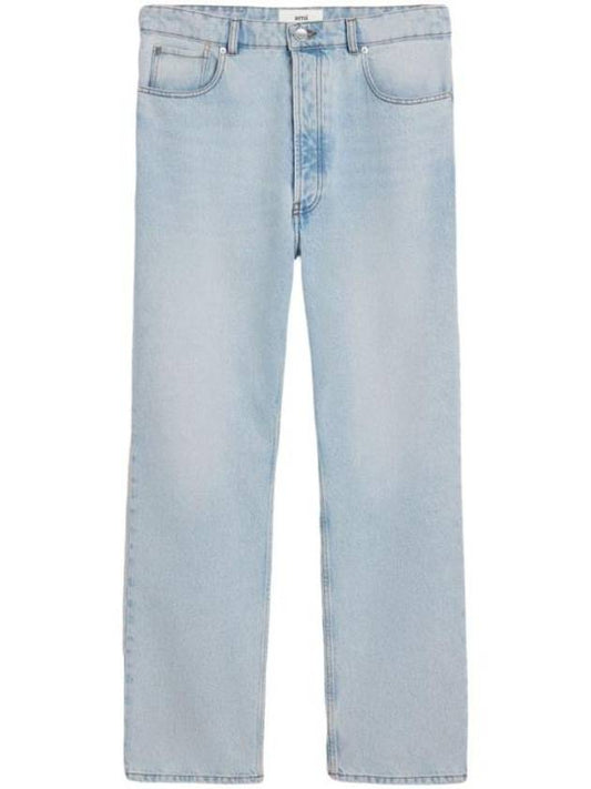 Loose Fit Jeans Bleached Blue - AMI - BALAAN 1