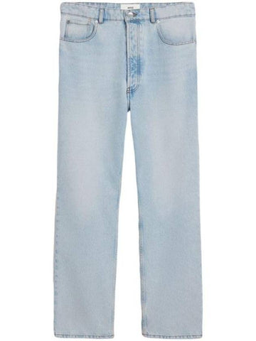 Loose Fit Jeans Bleached Blue - AMI - BALAAN 1