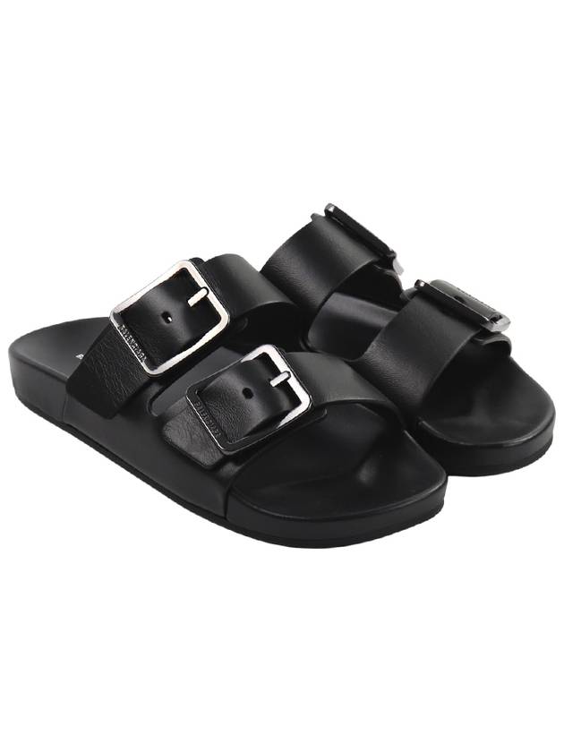 Men's Mallorca Buckle Sandals Slippers Black - BALENCIAGA - BALAAN 2