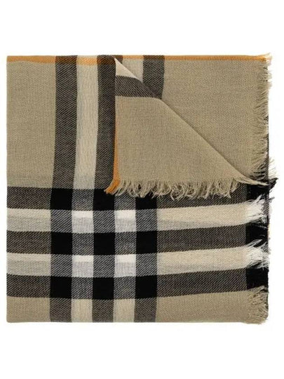 Checked Wool Scarf Green - BURBERRY - BALAAN 2