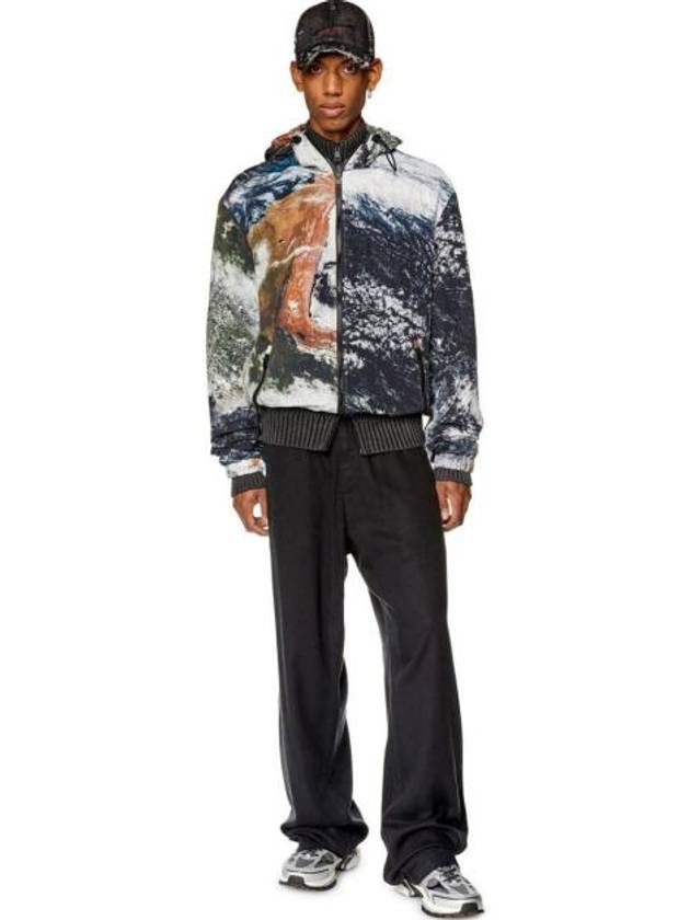 J-Warrett Nylon Printed Windbreaker - DIESEL - BALAAN 4