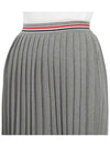 Cotton Stripe Pleated Skirt Grey - THOM BROWNE - BALAAN 9