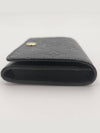 Monogram Embossed Leather Card Wallet Black - LOUIS VUITTON - BALAAN 5