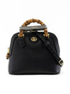 Diana Mini Tote Bag Black Leather - GUCCI - BALAAN 2