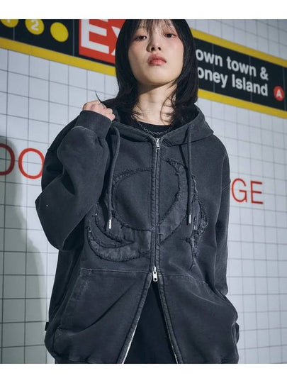 CP Star Pigment Zip Up Hoodie Smoke Black - CPGN STUDIO - BALAAN 4