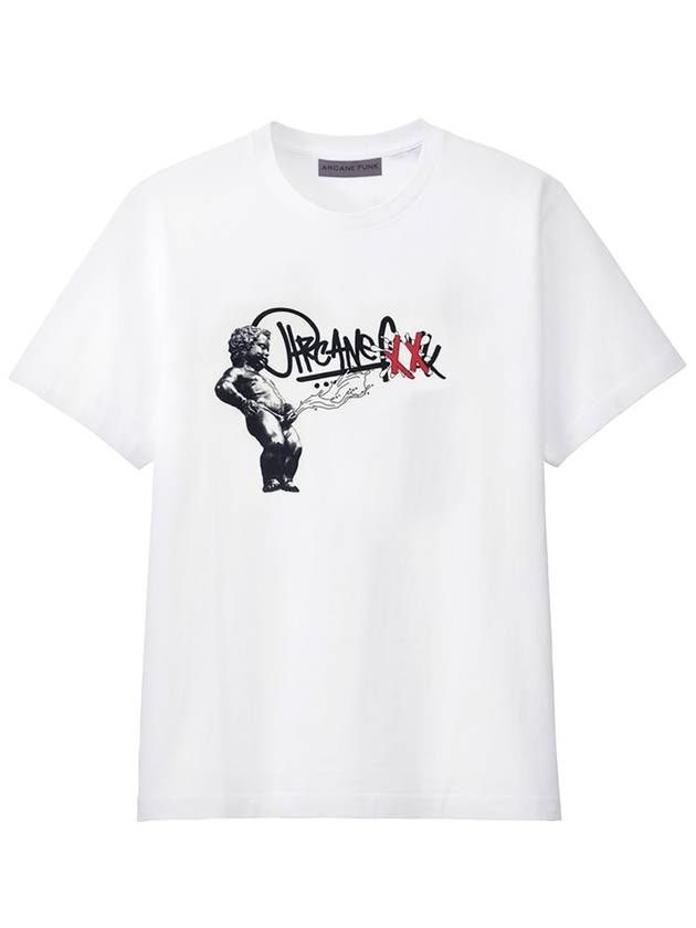 MANNEKEN PIS TEE white - ARCANE FUNK - BALAAN 2