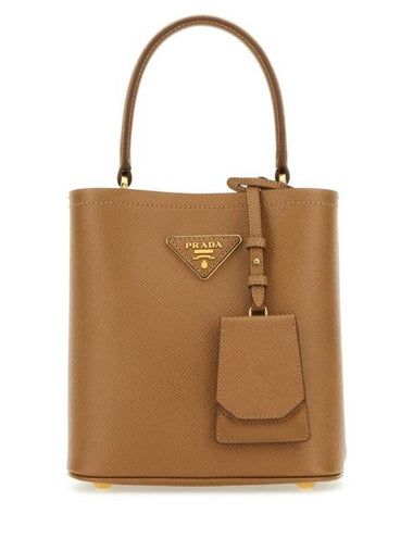 Panier Saffiano Leather Small Tote Bag Tan - PRADA - BALAAN 1