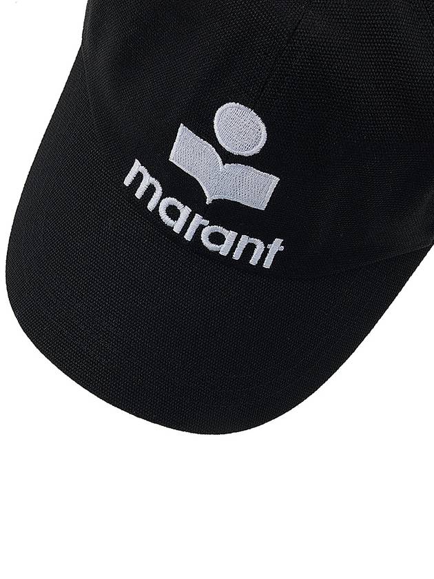 Tyron Logo Cotton Ball Cap Black - ISABEL MARANT - BALAAN 8