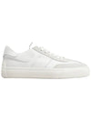 Round Toe Leather Low Top Sneakers White - TOD'S - BALAAN.