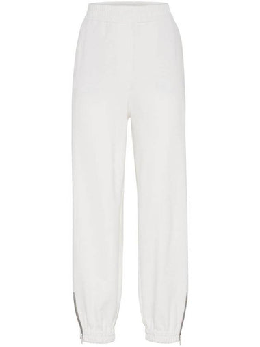 Brunello Cucinelli Trousers White - BRUNELLO CUCINELLI - BALAAN 1