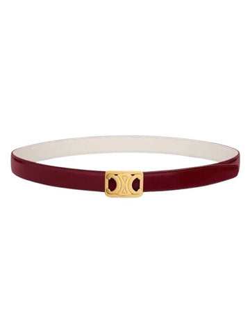 Frame Triomphe Reversible Medium Belt Light Burgundy White - CELINE - BALAAN 1