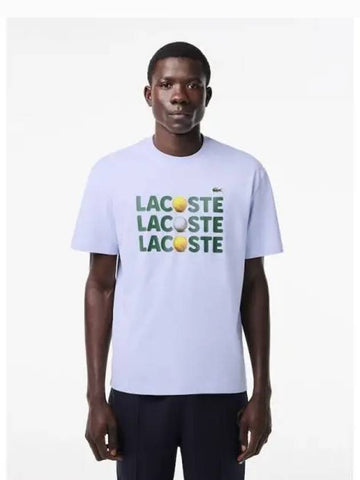 Men s Heavy Jersey Lettering Ball Graphic T Shirt TH7370 54G J2G Domestic Product GQ2N24022265638 - LACOSTE - BALAAN 1