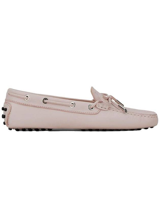 Women's Leather Gommino Driving Shoes Pink - TOD'S - BALAAN.